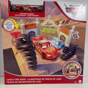 Disney/Pixar Cars Luigi's Tire Shop Playset - with Lightning McQueen Car